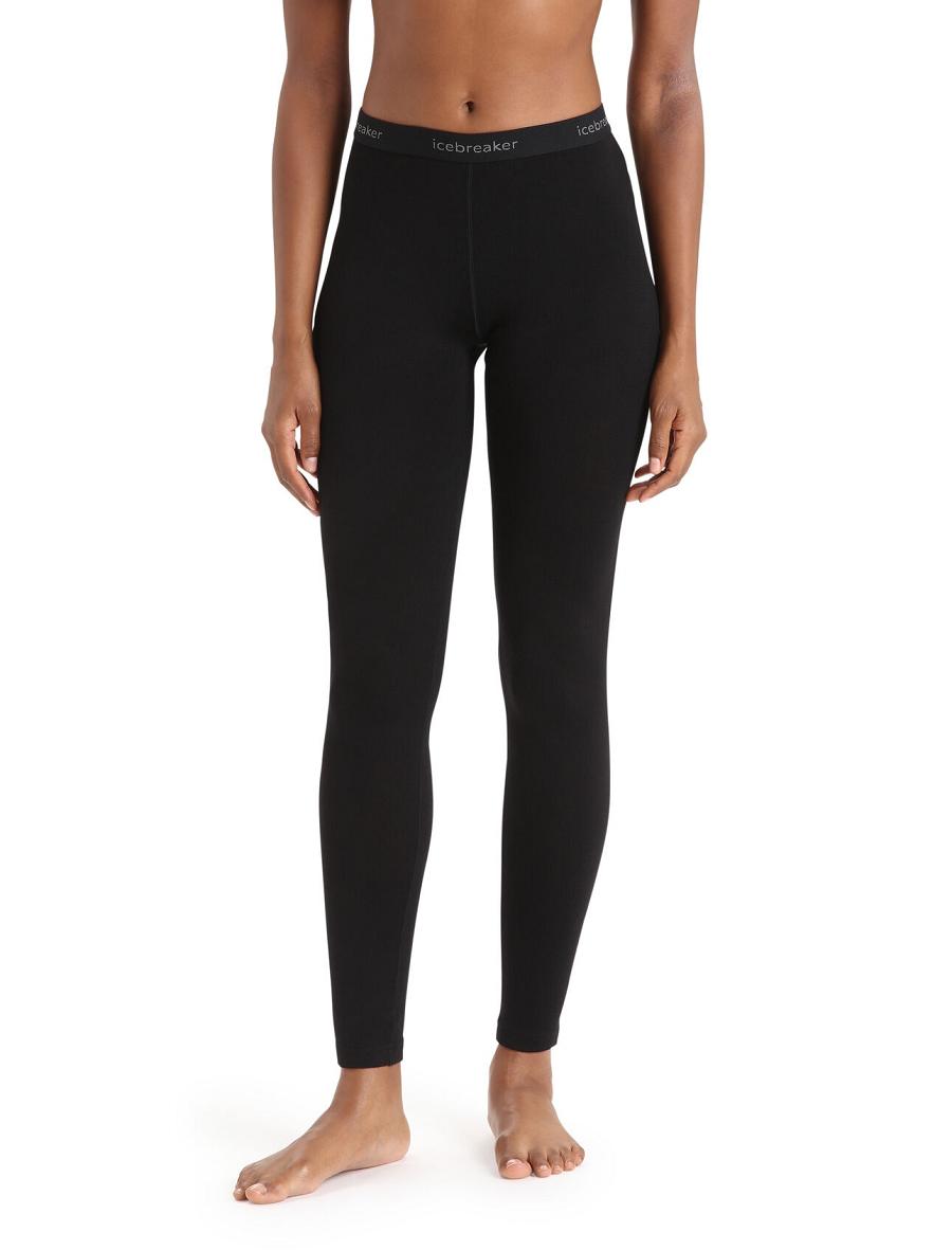 One Piece & Sets Icebreaker Merino 260 Tech Thermal Leggings Damskie Czarne | PL 1189VRWD